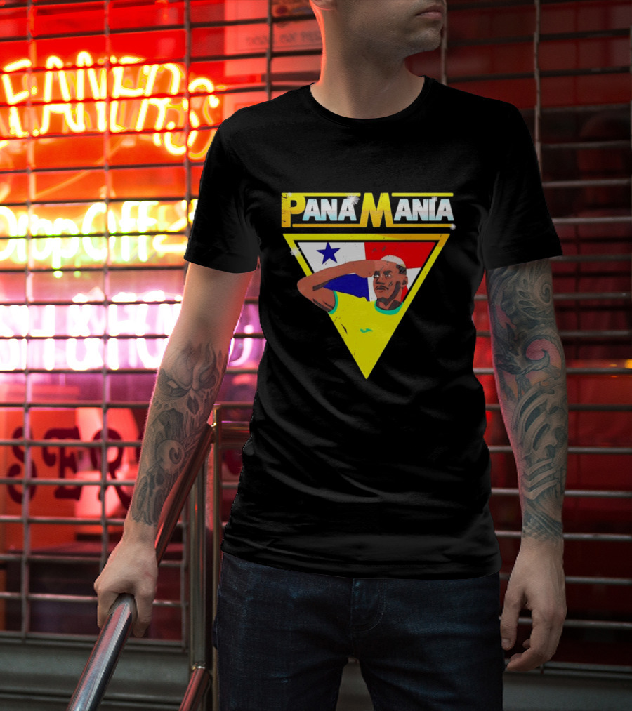 Pana Mania José Córdoba Salute Panama Flag Triangle T-Shirt