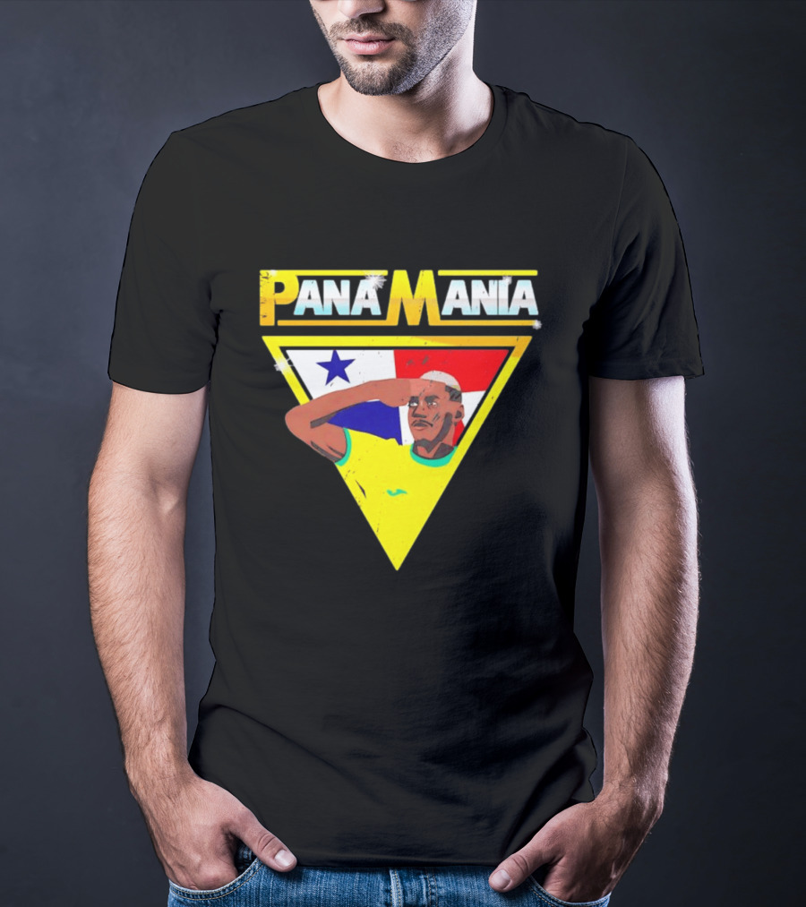 Pana Mania José Córdoba Salute Panama Flag Triangle T-Shirt