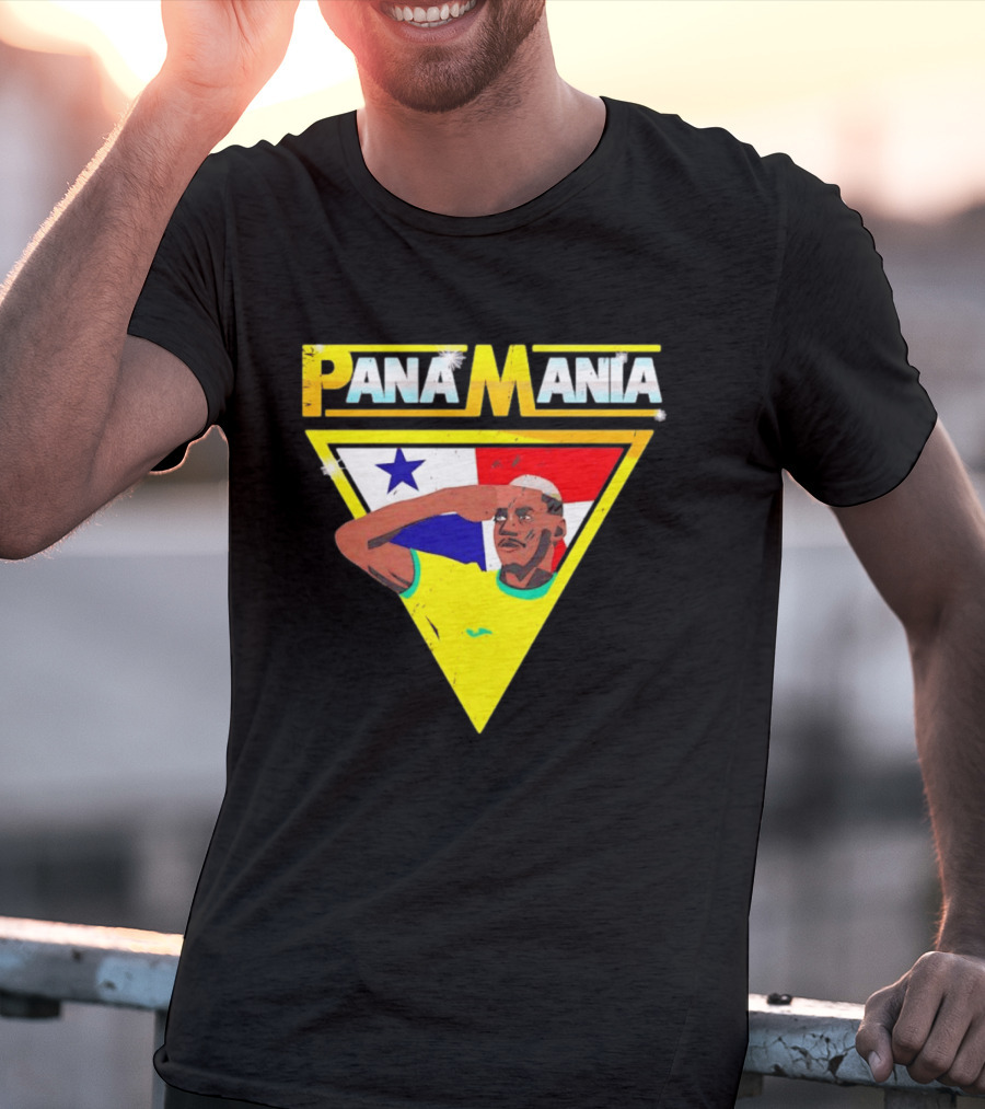 Pana Mania José Córdoba Salute Panama Flag Triangle T-Shirt