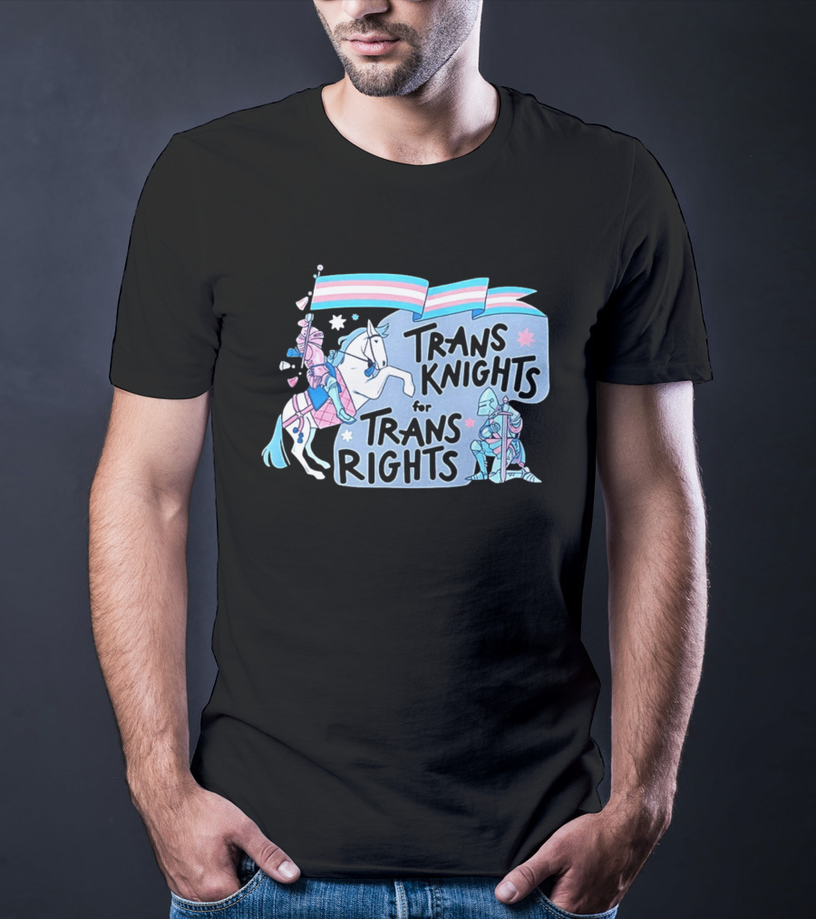Trans Knights For Trans Rights LGBTQ+ Pride Horseback Armor T-Shirt