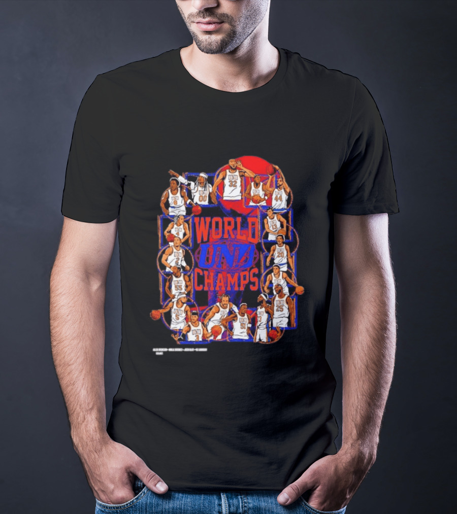 New York Knicks World Champs UND Basketball Players Team T-Shirt