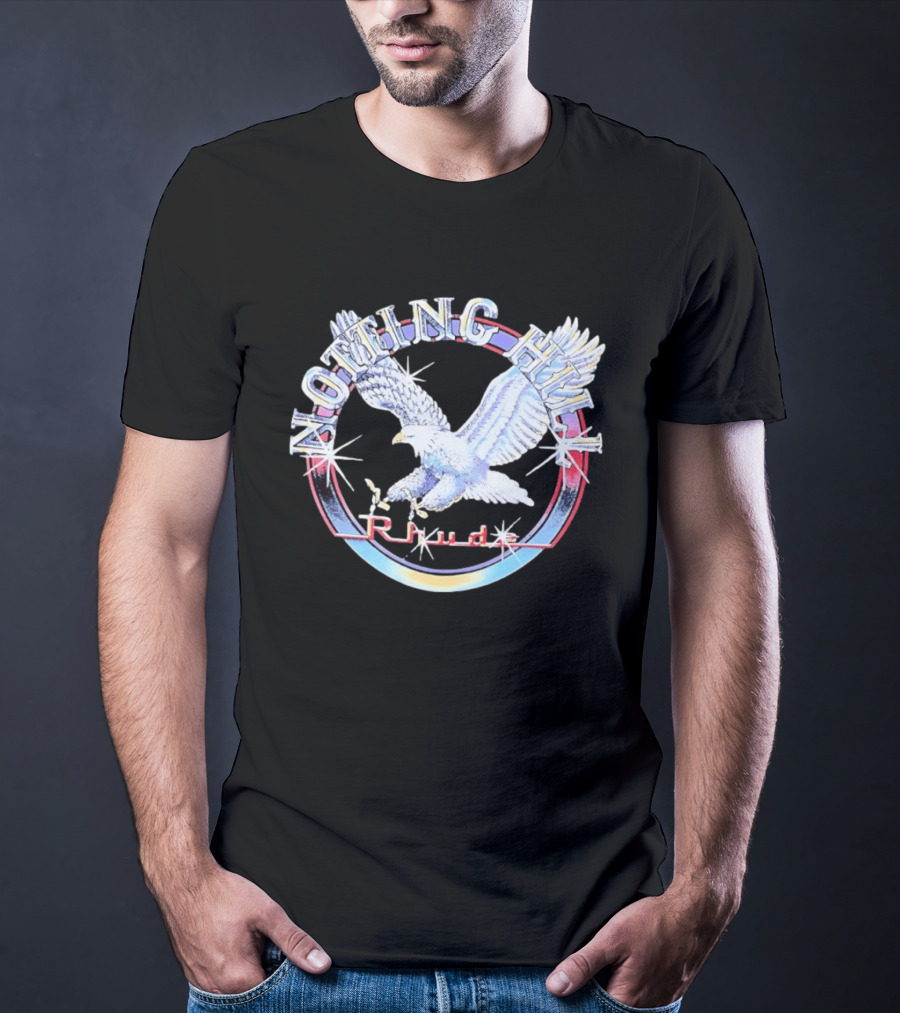 Notting Hill Blue And White Eagle With Red Circle And Stars T-Shirt