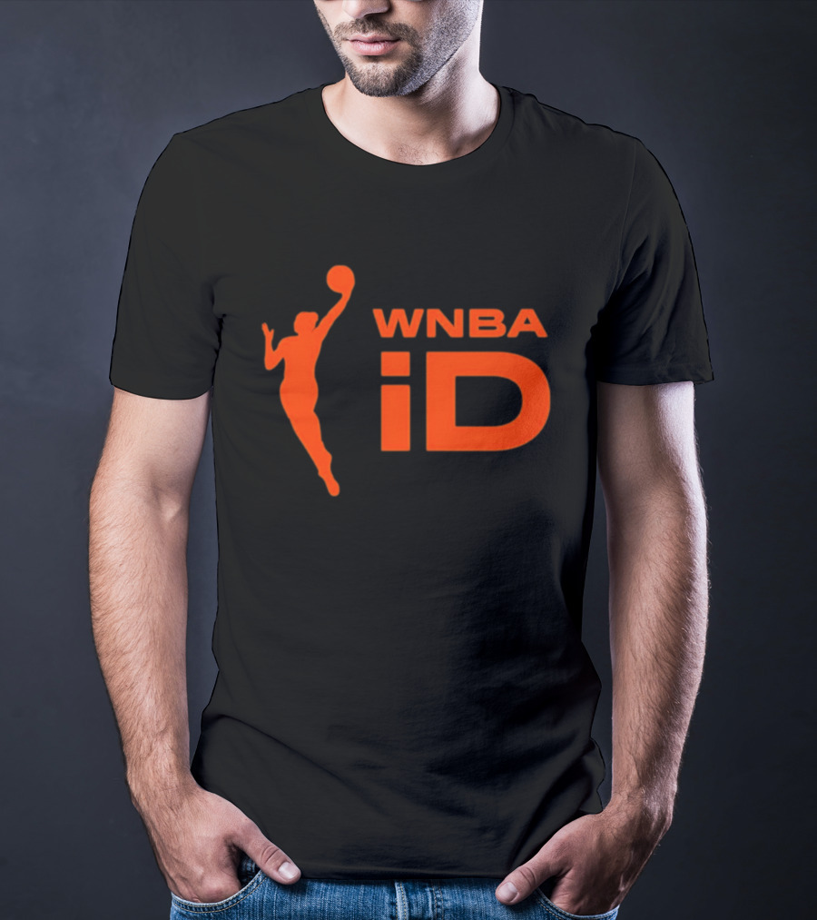 WNBA ID Basketball Silhouette Orange T-Shirt