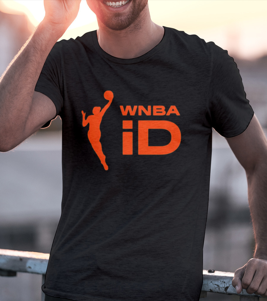 WNBA ID Basketball Silhouette Orange T-Shirt
