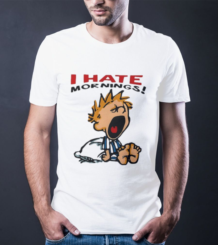 Calvin I Hate Mornings Comic T-Shirt