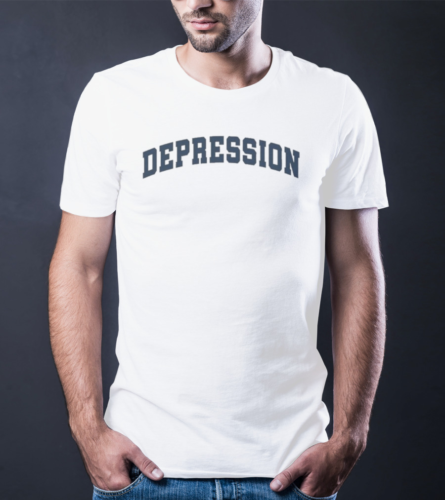 Depression Arched Bold Lettering T-Shirt