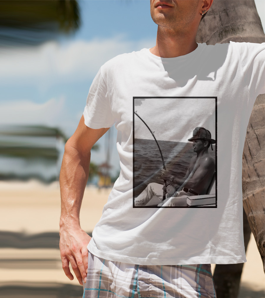 Paul Newman Fishing Wrk Hrd Ply Hrd HARRISON1973 T-Shirt