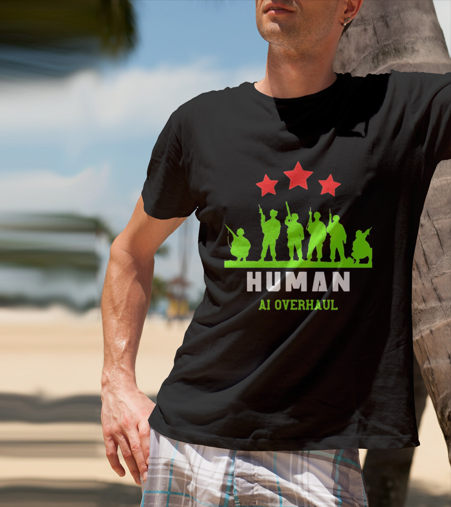 AI Overhaul Human Soldiers With Red Stars T-Shirt