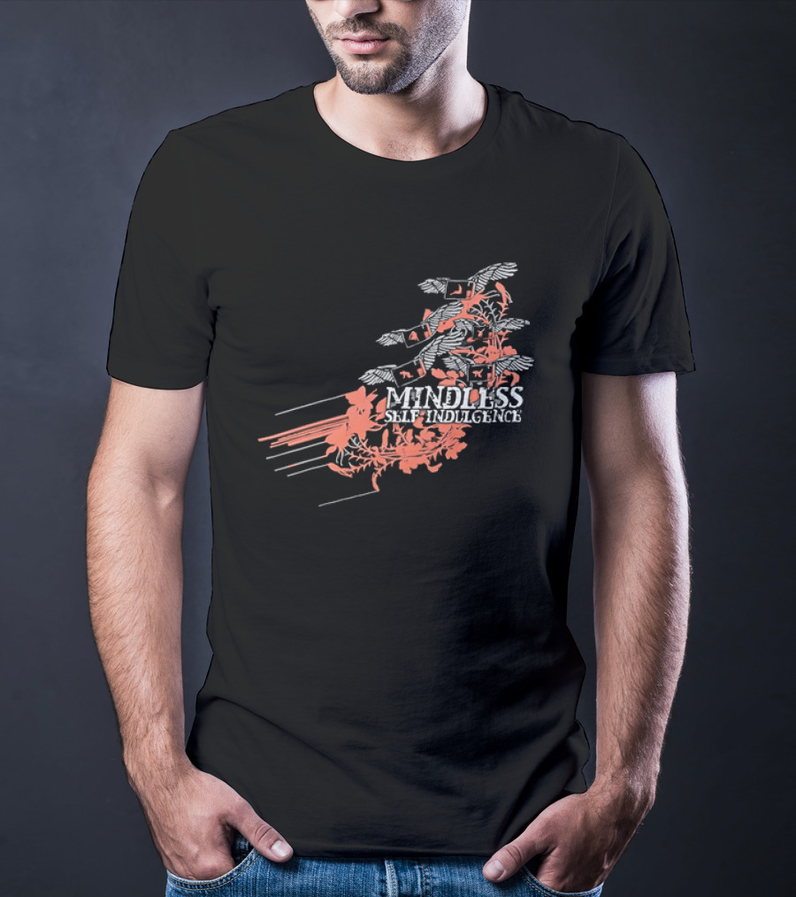 Band Mindless Self Indulgence Flying Monitors Floral Motifs T-Shirt