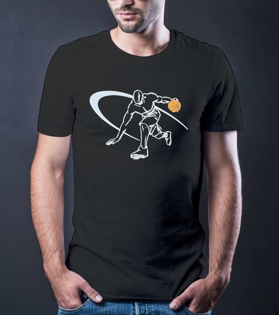 Basketball Player Dribbling Motion With Dynamic Arc T-Shirt