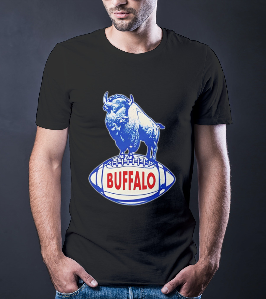 Buffalo Bills Vintage Standing Bison On Football Retro Nostalgia T-Shirt