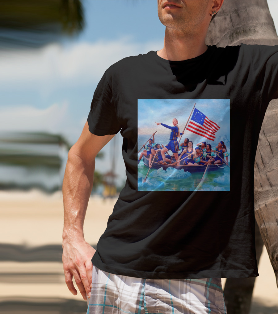 Indiana Fever Crossing The Delaware With Floaties Basketball Team T-Shirt