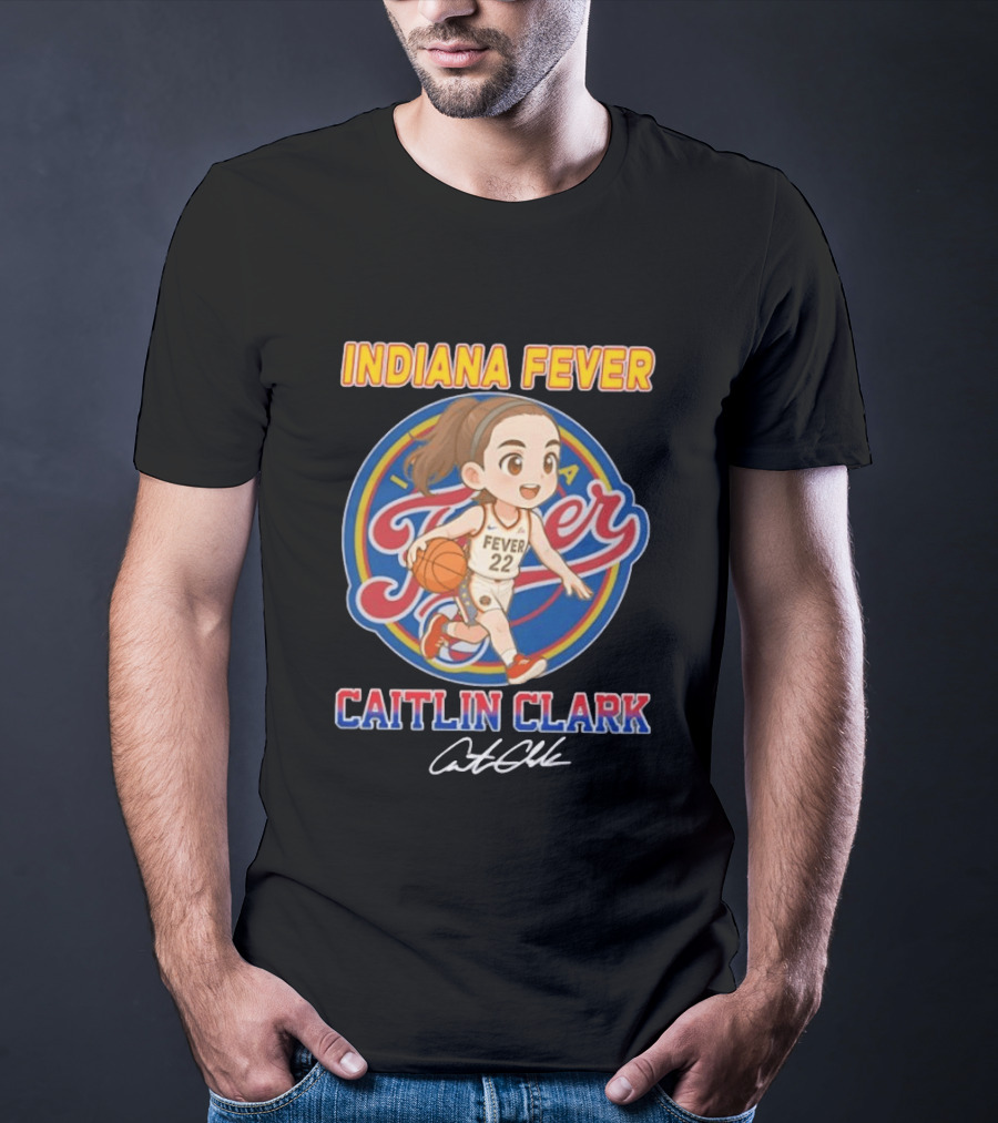 Indiana Fever Basketball Caitlin Clark Chibi Anime T-Shirt