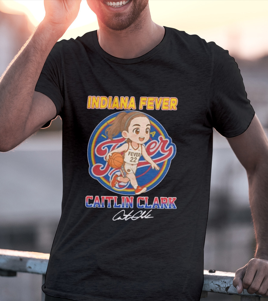 Indiana Fever Basketball Caitlin Clark Chibi Anime T-Shirt