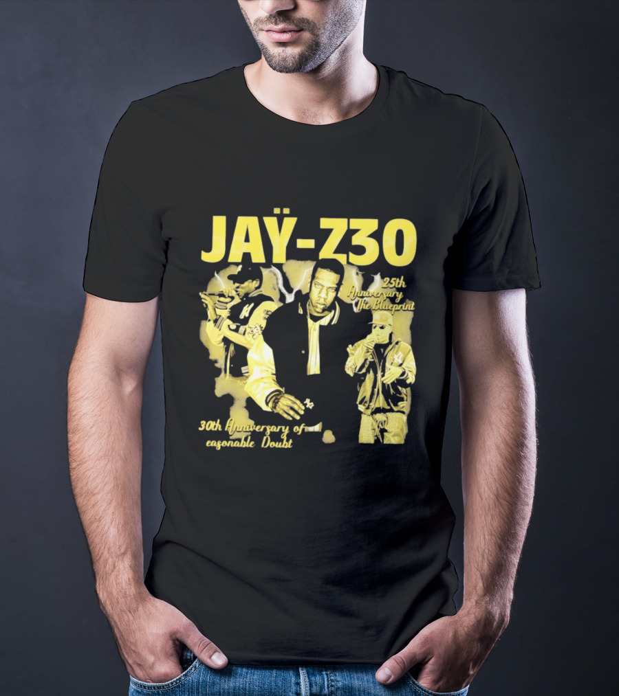Jay Z30 Celebrating 25th Anniversary The Blueprint 30th Anniversary Reasonable Doubt T-Shirt