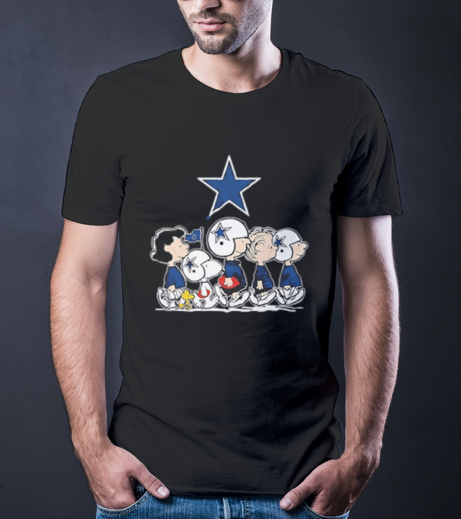 Abbey Road Dallas Cowboys Peanuts Characters Star T-Shirt
