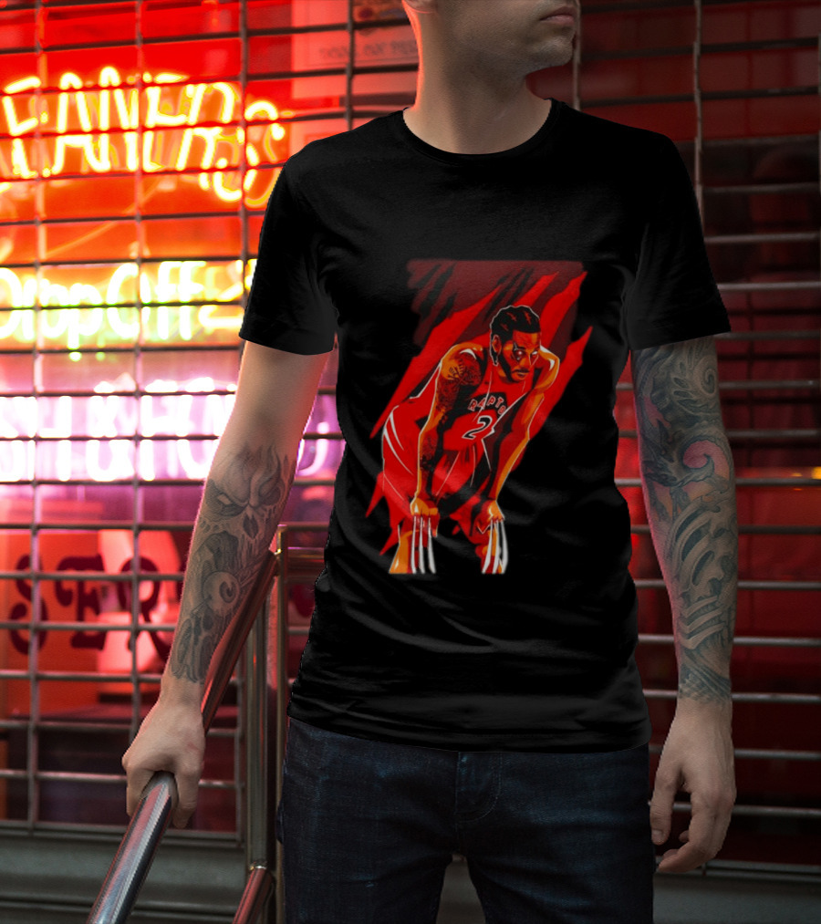 Kawhi Leonard Wolverine Claws Toronto Raptors 2 Jersey Return T-Shirt