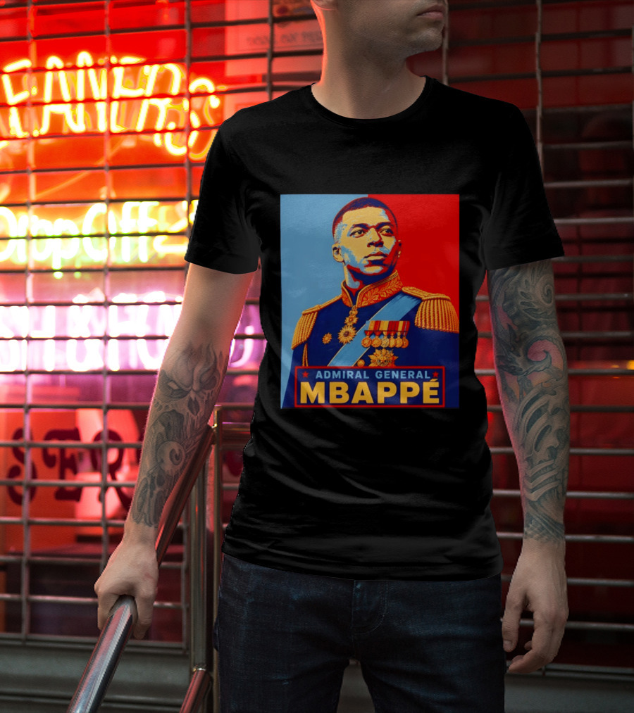 Admiral General Mbappe Propaganda Football T-Shirt