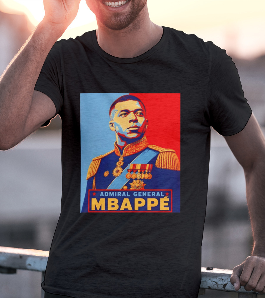Admiral General Mbappe Propaganda Football T-Shirt