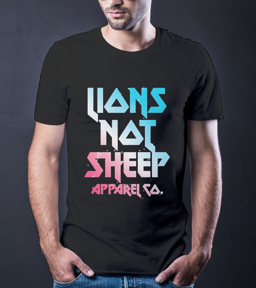 Lions Not Sheep Apparel Co. Mens Tagline Print T-Shirt