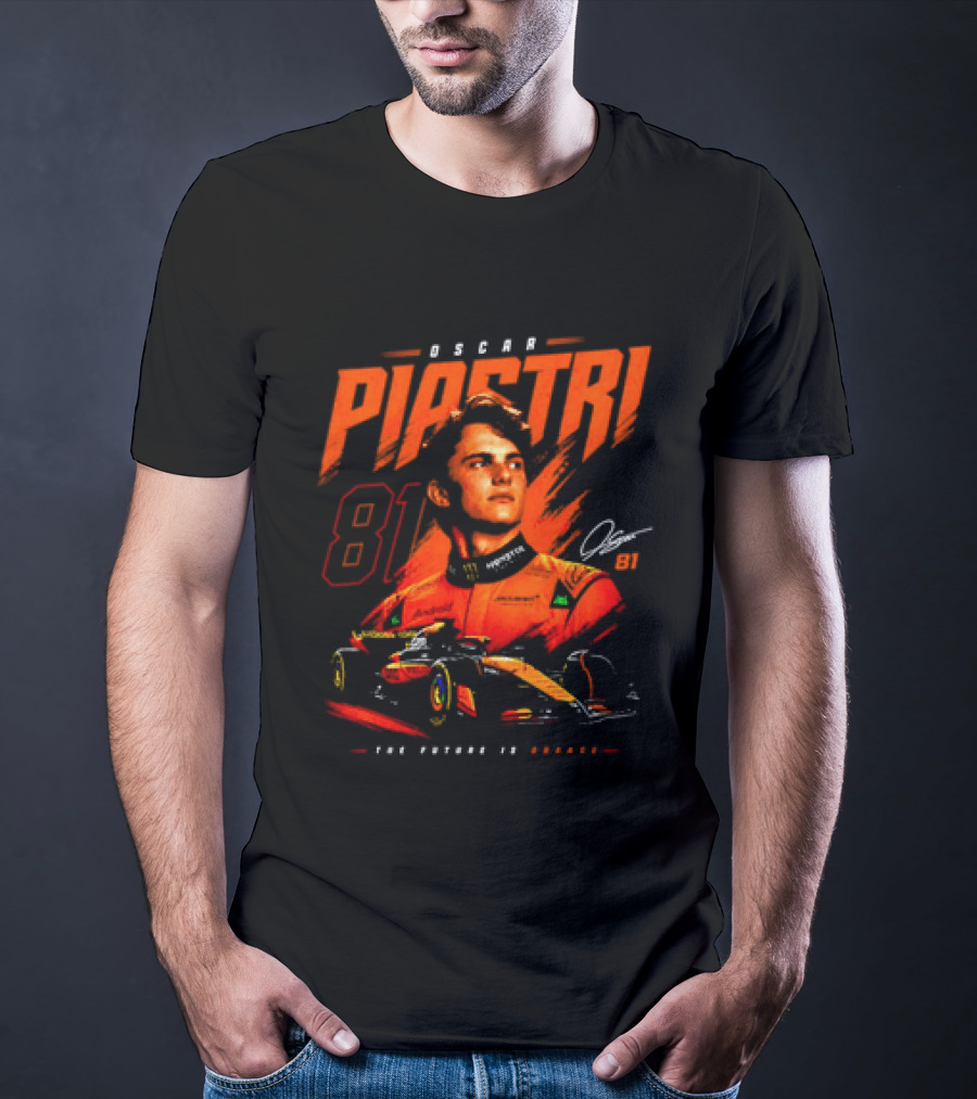 Oscar Piastri 81 McLaren Formula 1 The Future Is Orange T-Shirt
