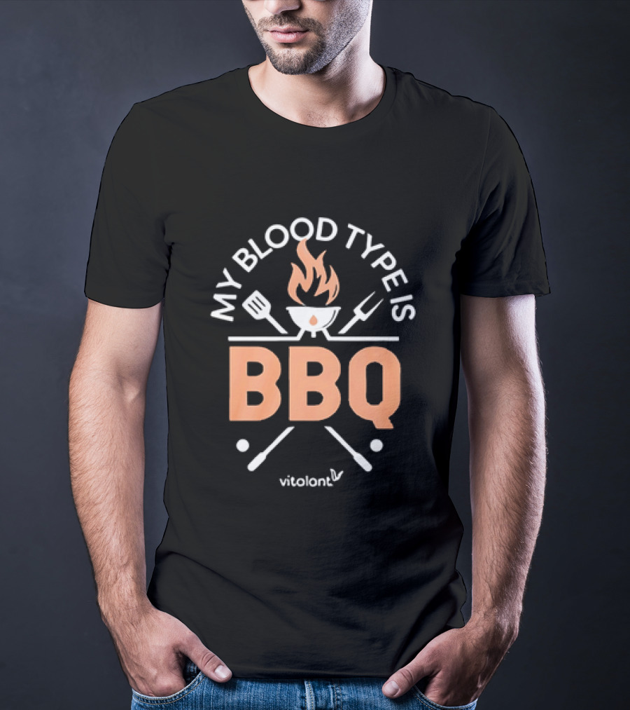 Vitalant Humor My Blood Type Is BBQ Grilling T-Shirt