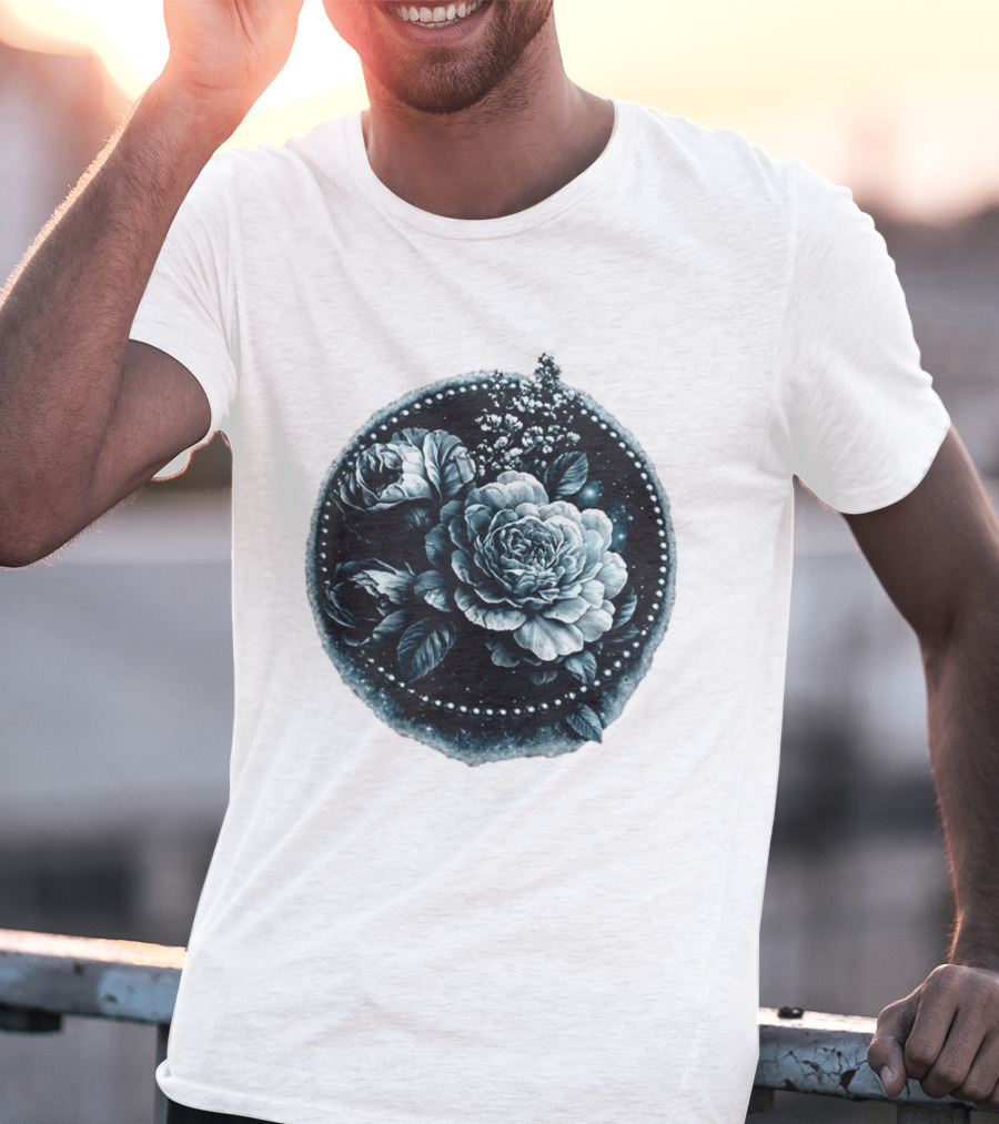 Cape Fear Nevaeh Valentine Floral Muscle Peonies T-Shirt