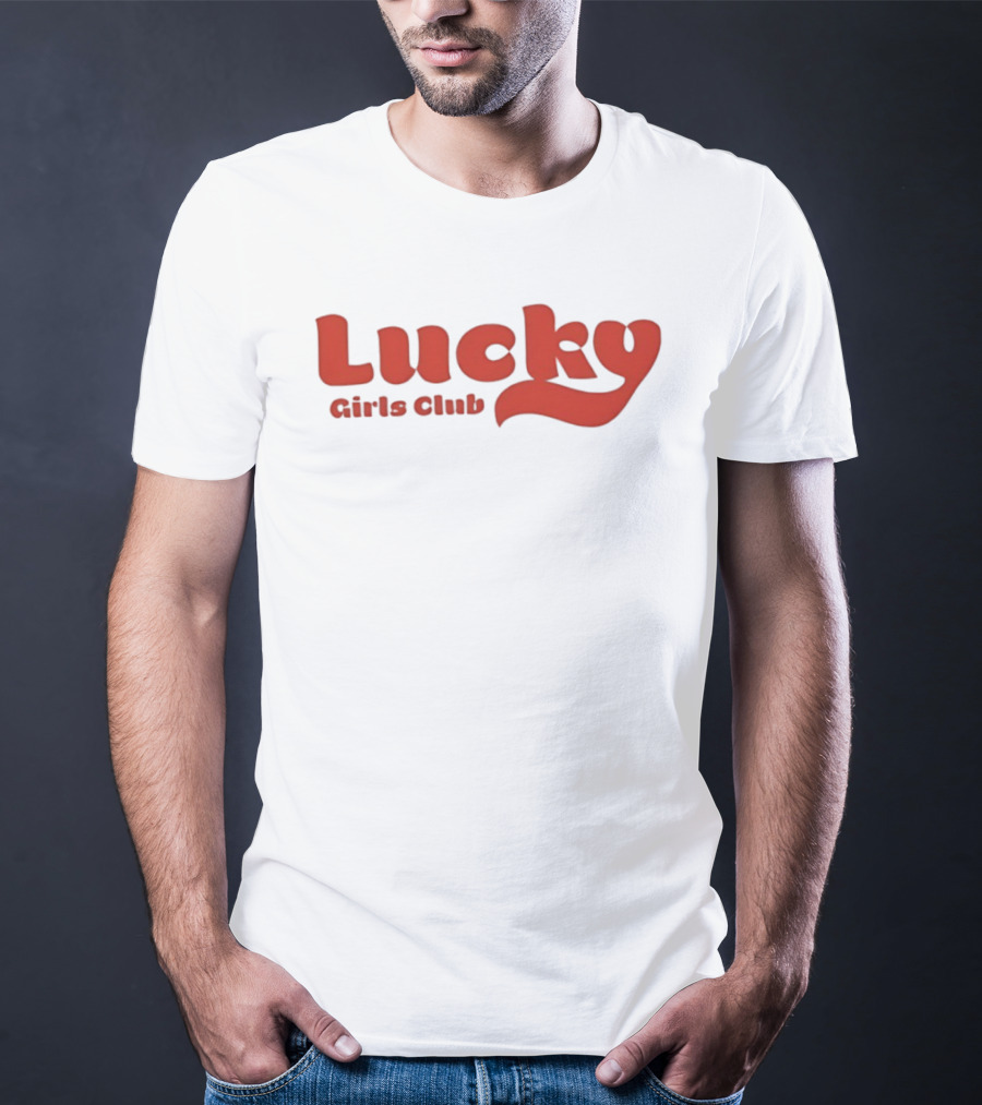 Lucky Girls Club Retro Style Bold Red T-Shirt