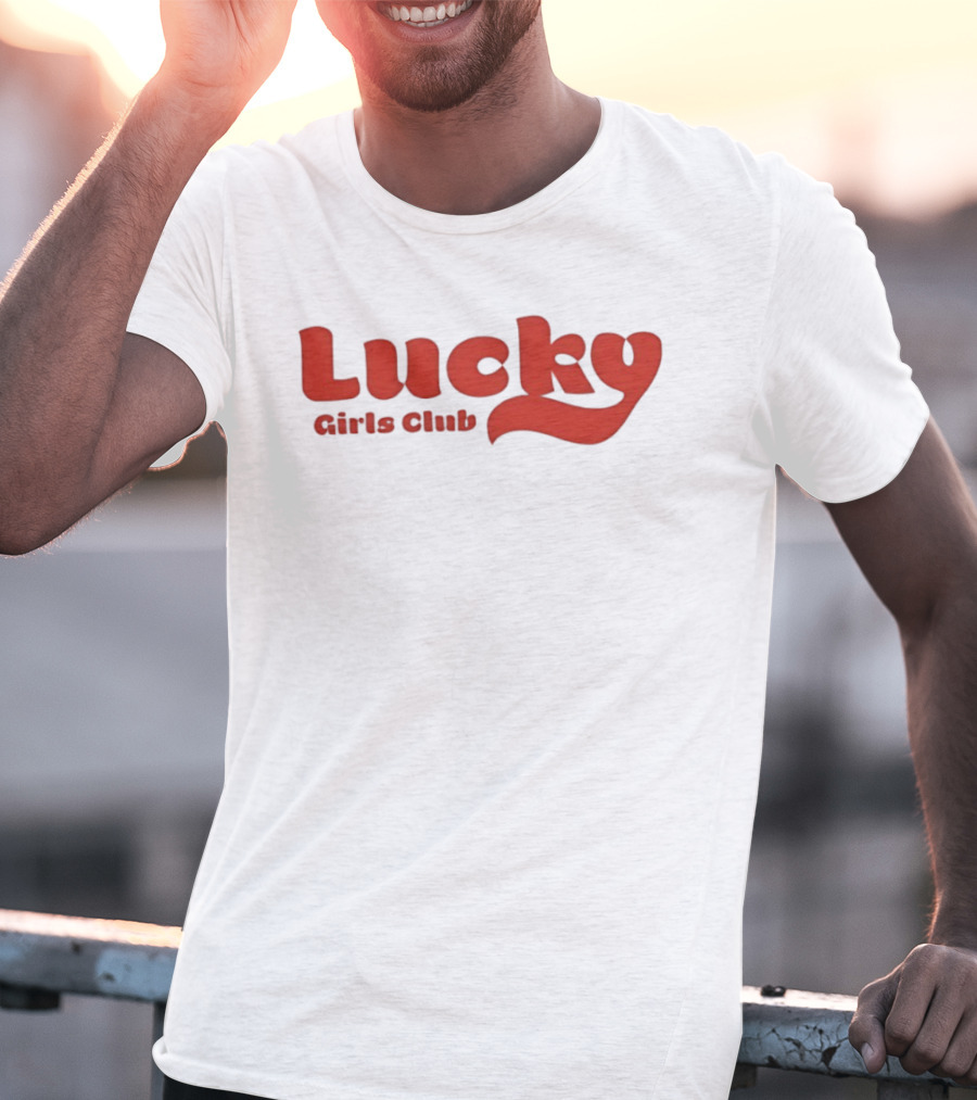 Lucky Girls Club Retro Style Bold Red T-Shirt