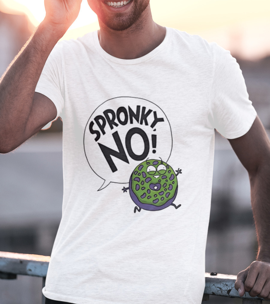 Donut Squad Spronky No Green Cartoon Doughnut T-Shirt