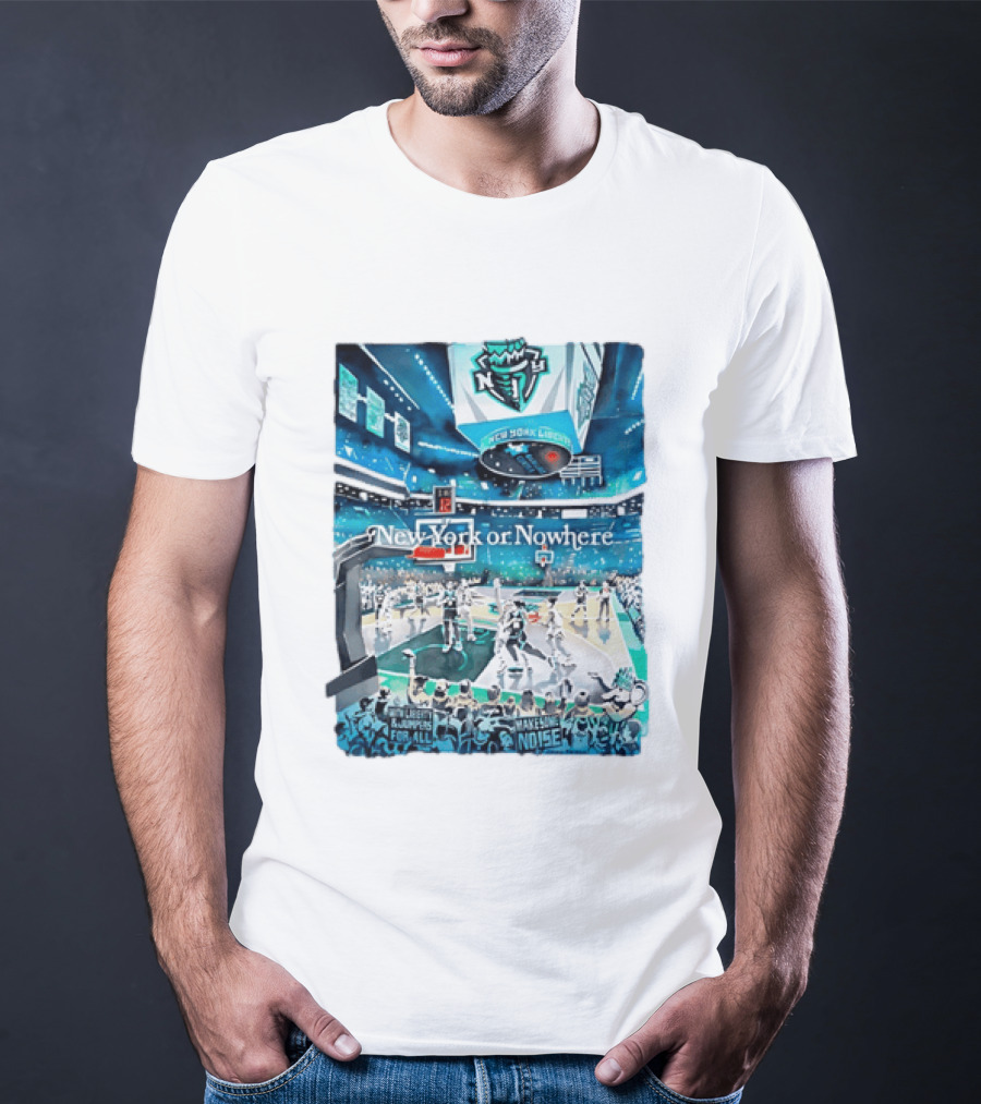 Gavin Snider New York Liberty Basketball New York Or Nowhere Stadium Scene T-Shirt