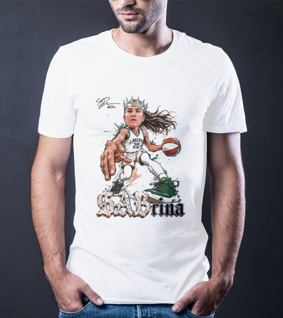 Sabrina Ionescu New York Liberty Basketball Crown T-Shirt