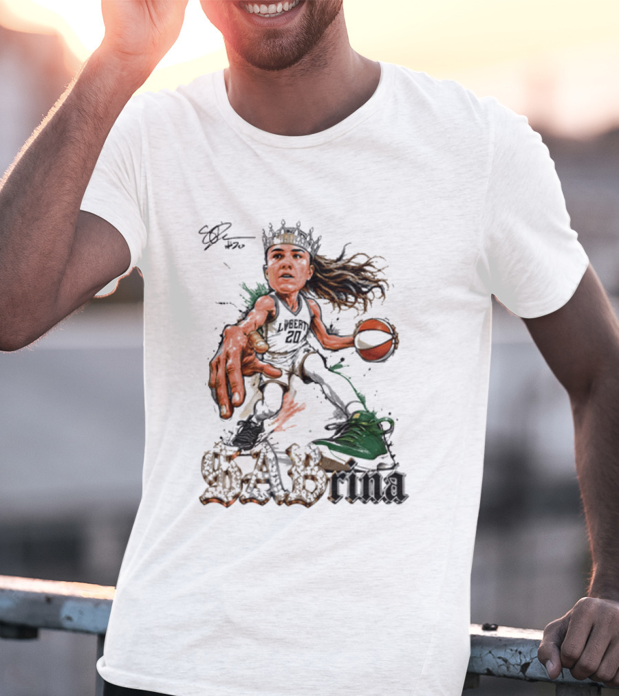 Sabrina Ionescu New York Liberty Basketball Crown T-Shirt