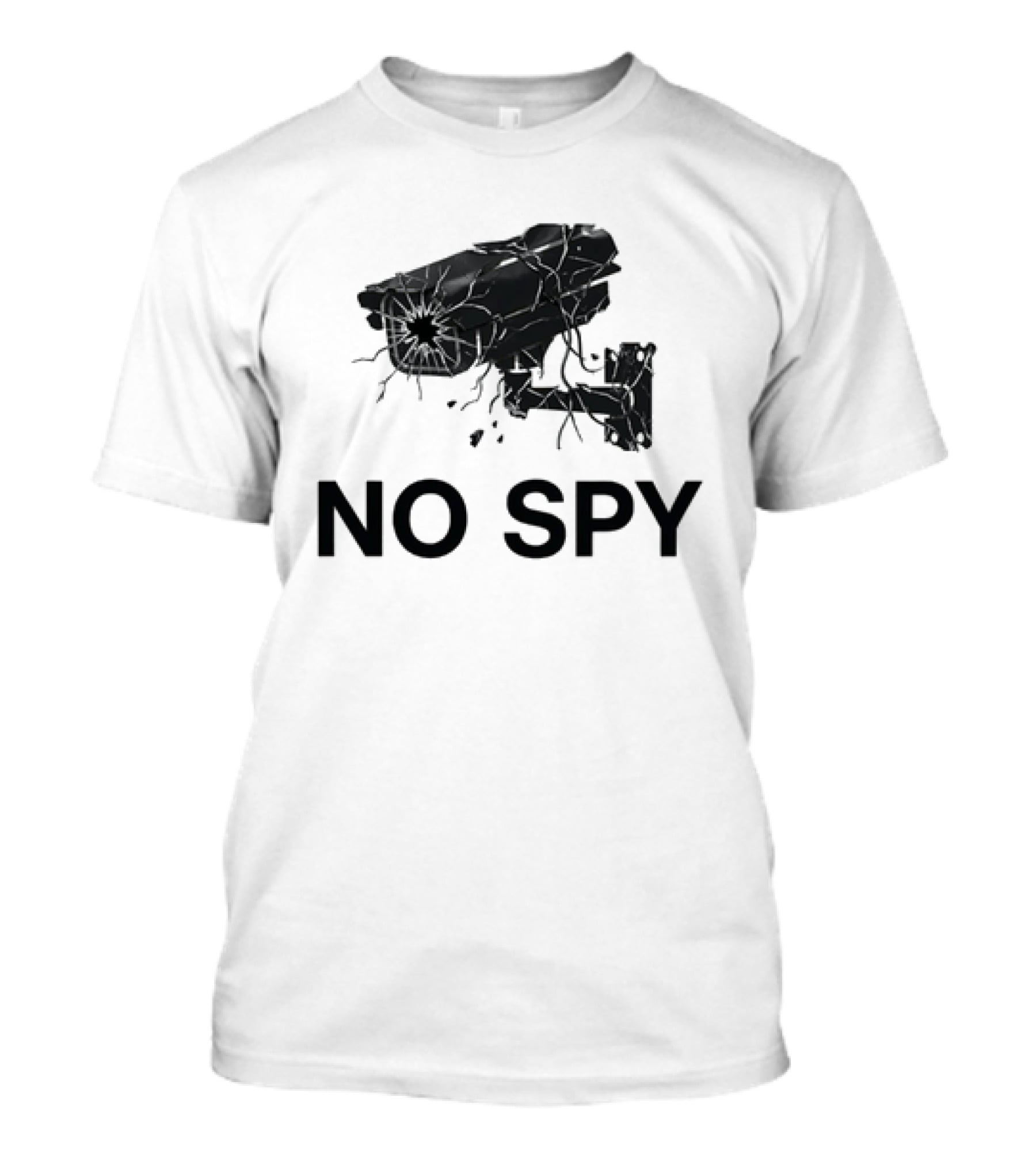 No Spy Surveillance Camera Privacy Anti Surveillance Gadsden Flag T-Shirt