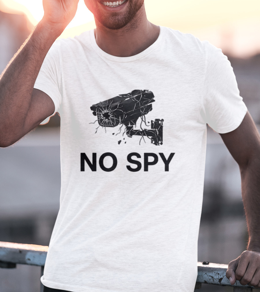 No Spy Surveillance Camera Privacy Anti Surveillance Gadsden Flag T-Shirt