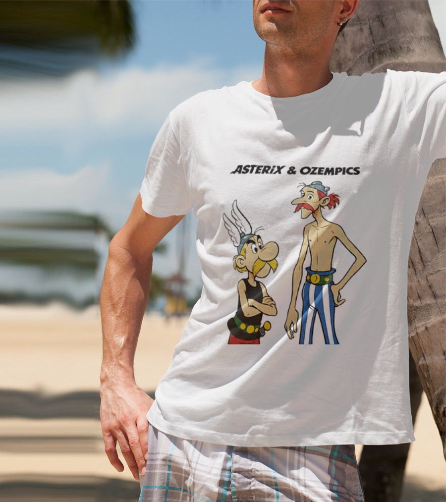 Asterix And Ozempics Thin Obelix Comic T-Shirt