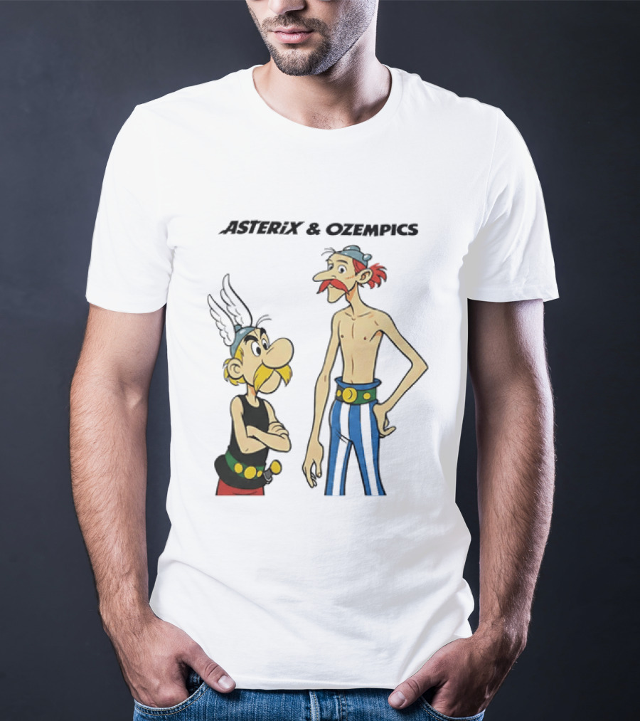 Asterix And Ozempics Thin Obelix Comic T-Shirt