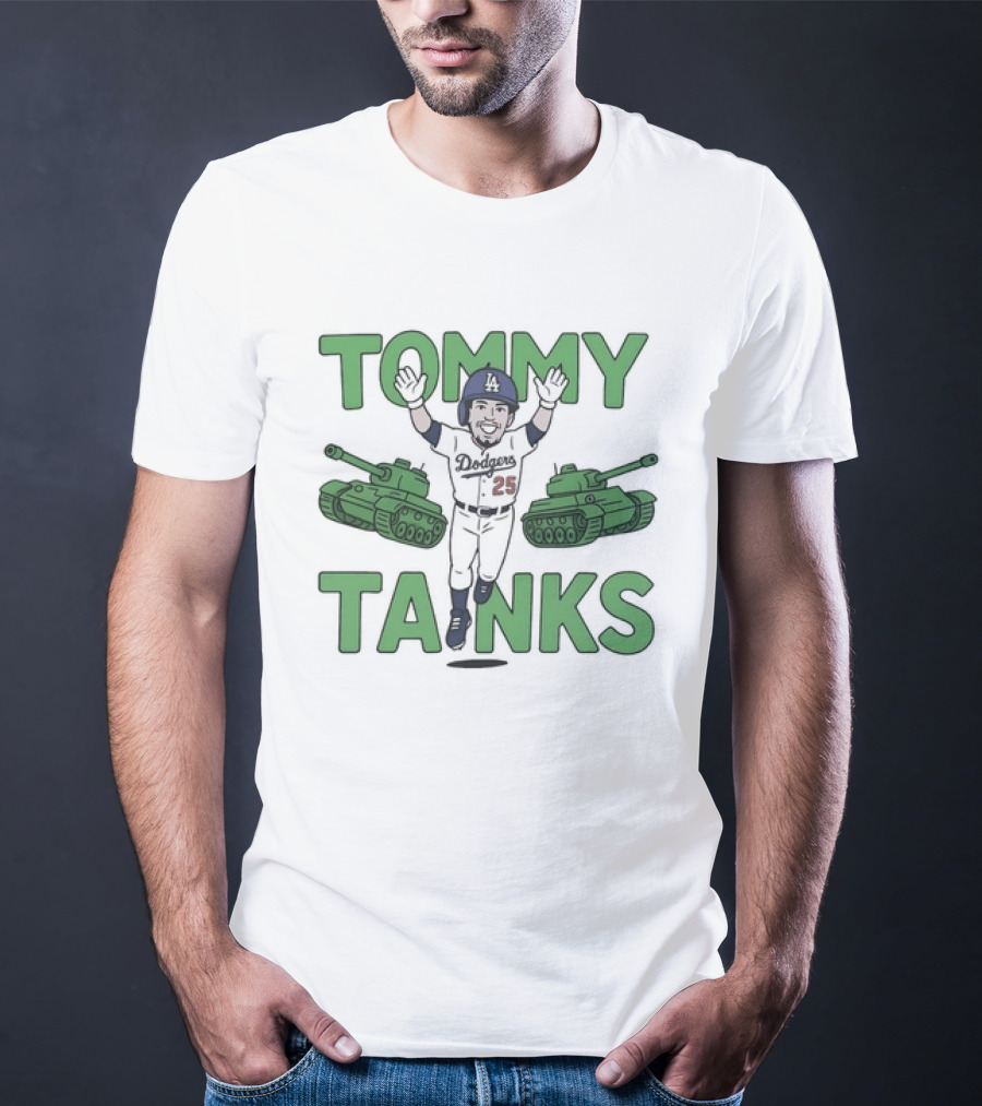 Tommy Tanks Dodgers Player Celebration Fantasy Sports T-Shirt