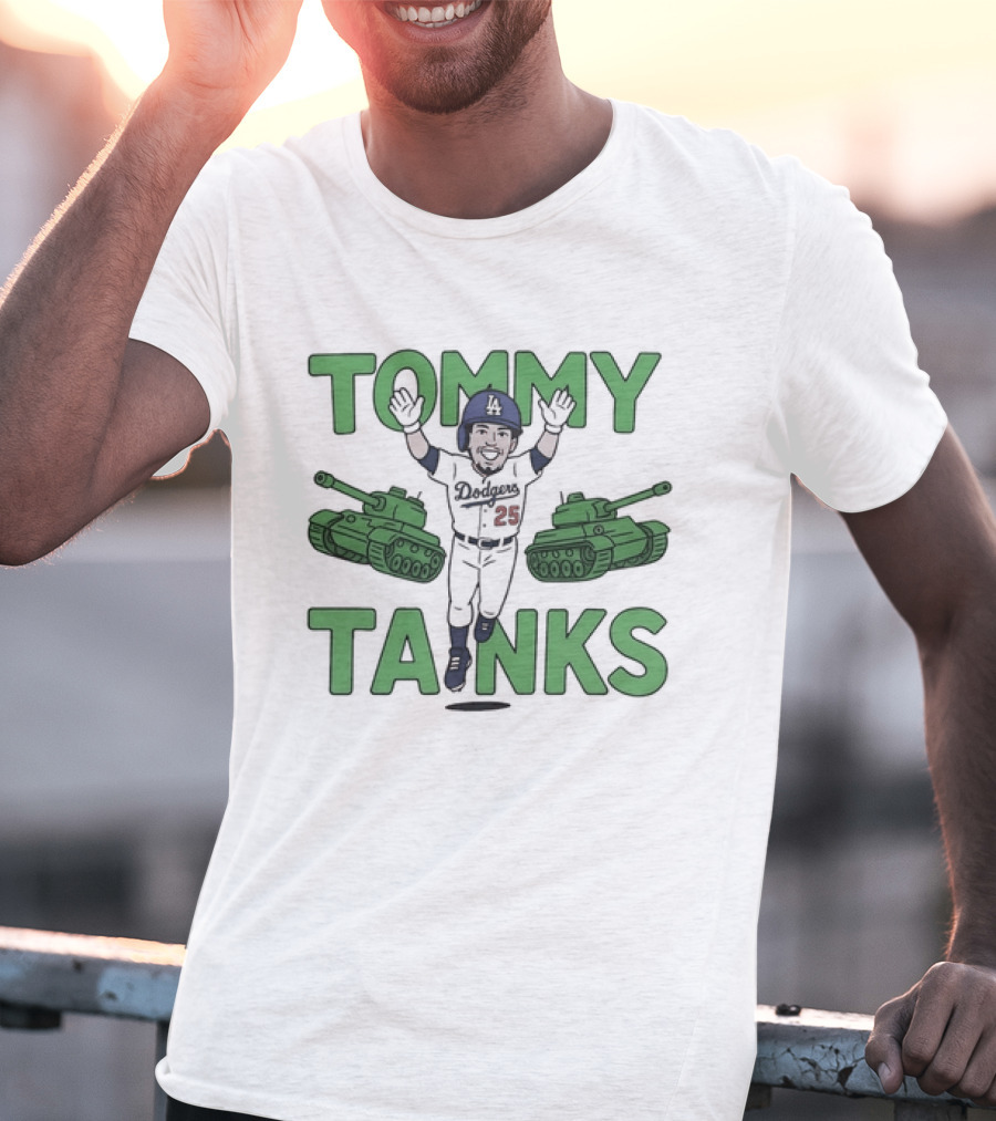 Tommy Tanks Dodgers Player Celebration Fantasy Sports T-Shirt