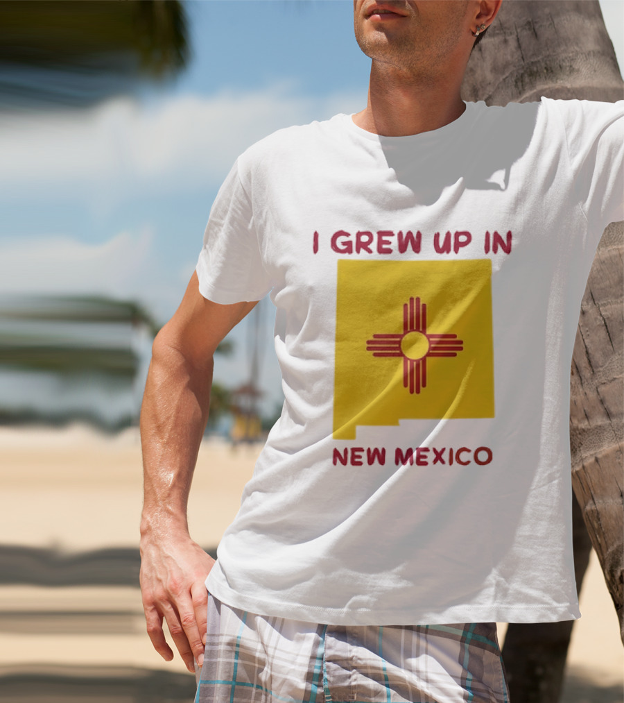 I Grew Up In New Mexico Zia Symbol Home State Pride T-Shirt