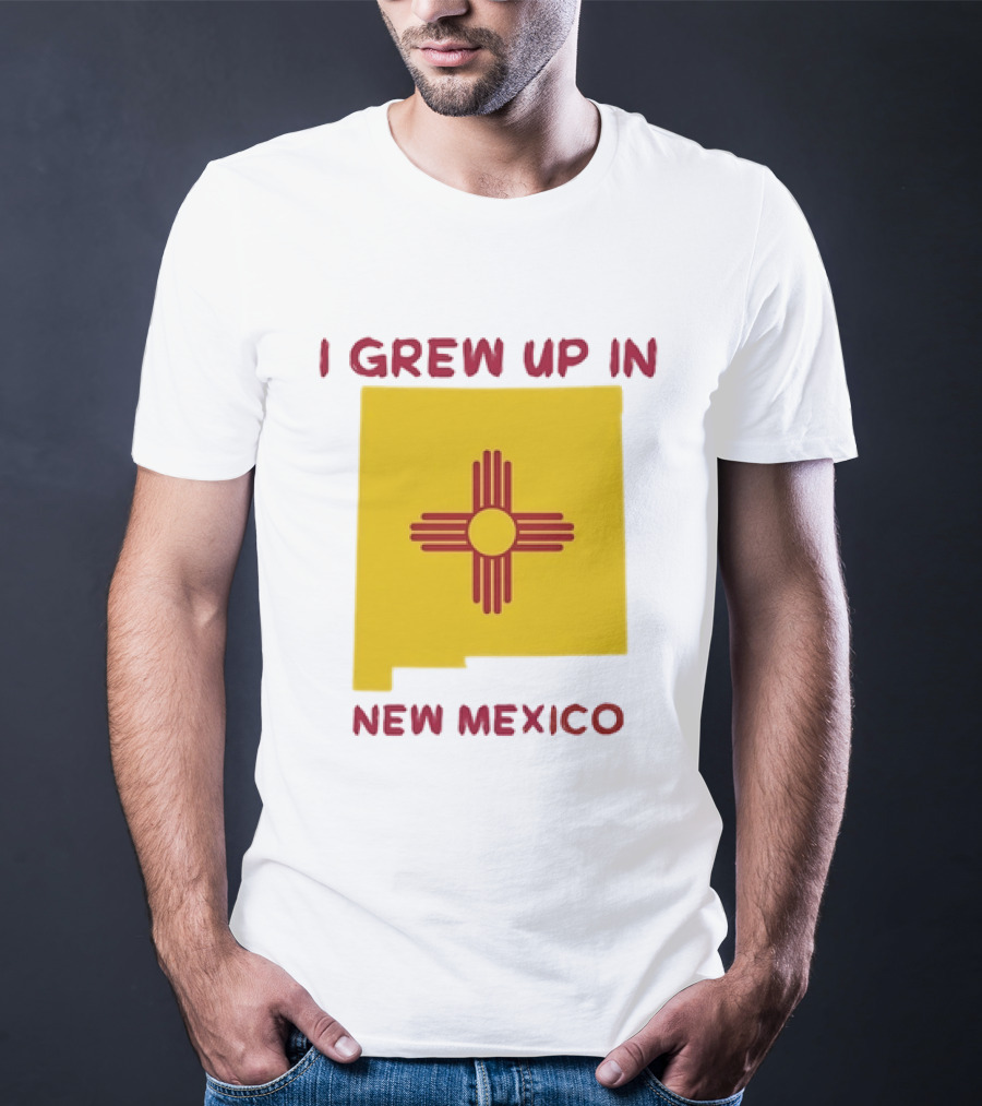 I Grew Up In New Mexico Zia Symbol Home State Pride T-Shirt