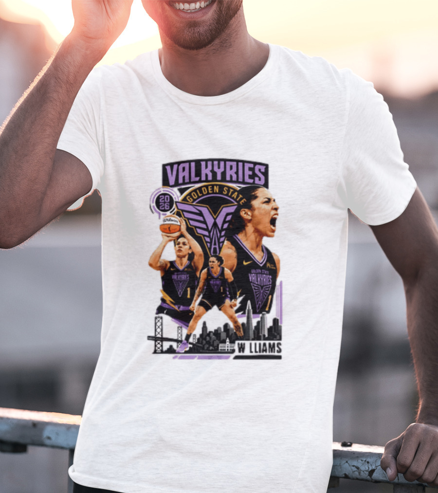 Golden State Valkyries 2026 WNBA Williams Team Skyline T-Shirt