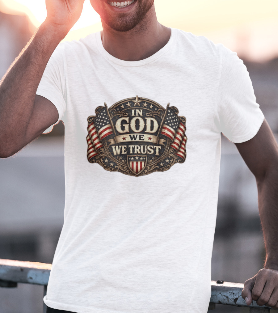 In God We Trust USA Flag Patriotic T-Shirt
