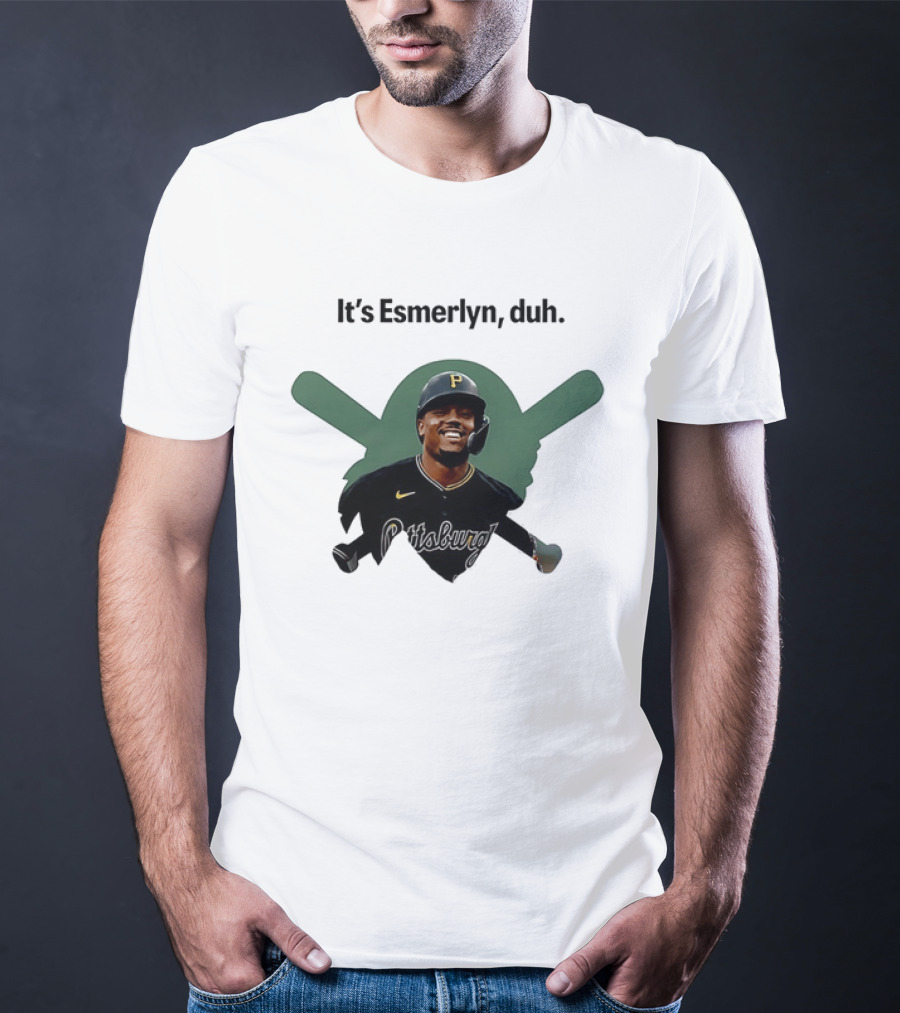 Esmerlyn Duh Pittsburgh Pirates Baseball Player With Crossed Bats T-Shirt