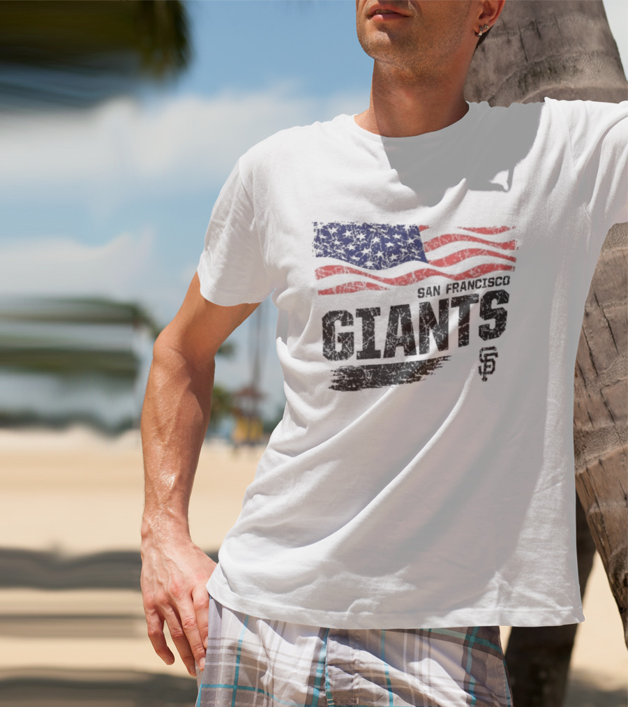 San Francisco Giants USA Flag Stars And Stripes T-Shirt