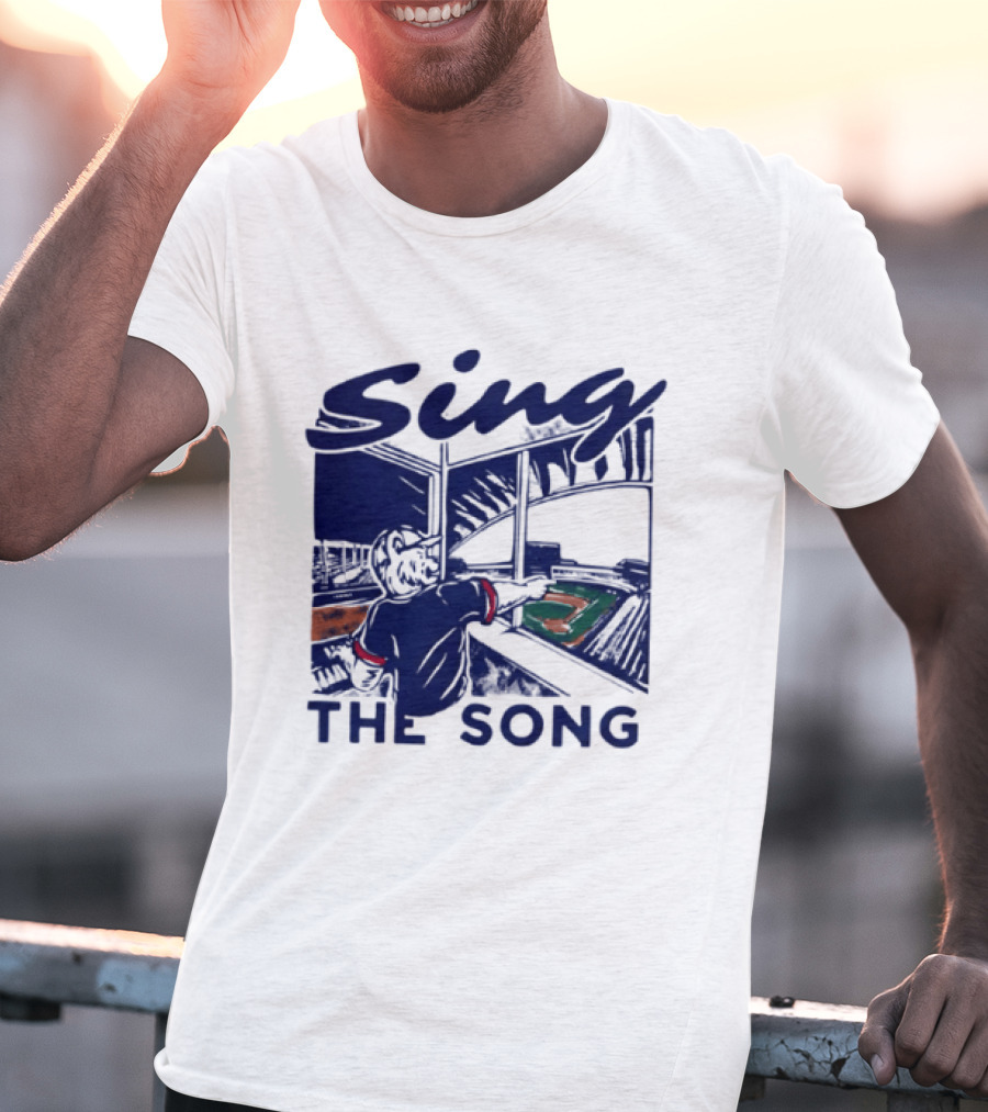 Sing The Song Chicago Cubs Clark The Cub Baseball Stadium Music T-Shirt