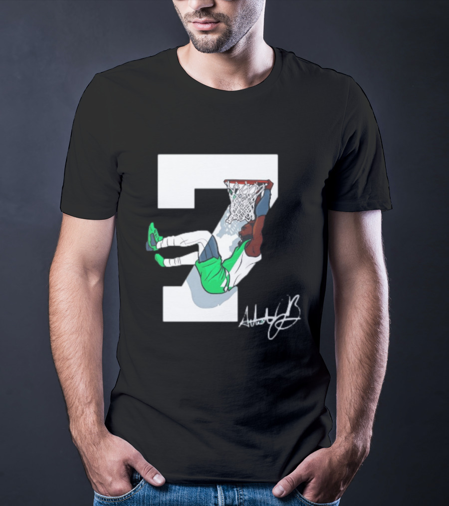 Boston Celtics Dunking Number 7 AthleticJb T-Shirt