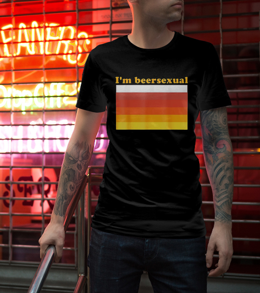 I'm Beersexual Beer Lover Striped Beer T-Shirt