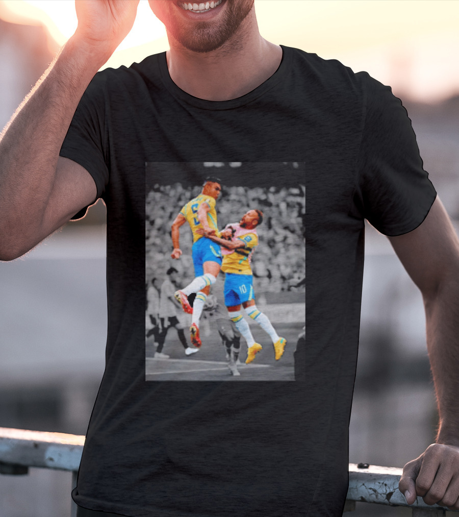 Casemiro Neymar Brazil Soccer Celebration World Cup 26WC T-Shirt