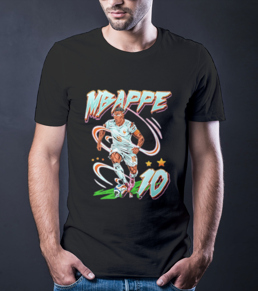 Kylian Mbappe 10 France National Team Soccer Star T-Shirt